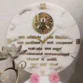 Buy Navkar Mantra Resin Effect Wall  Clock Design